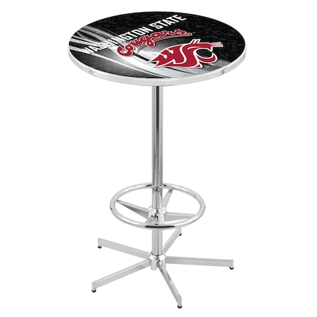Holland Bar Stool Co 42" Chrome Washington State Pub Table, 36" dia. Top L216C4236WashSt-D2